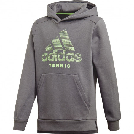 Sweat a capuche ADIDAS Junior Garcon K Club Hoodie Gris AH 19