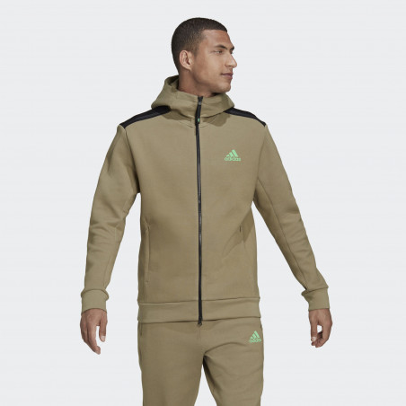 Veste a capuche zippee ADIDAS Homme ZNE FZ Kaki Vert AH 2021