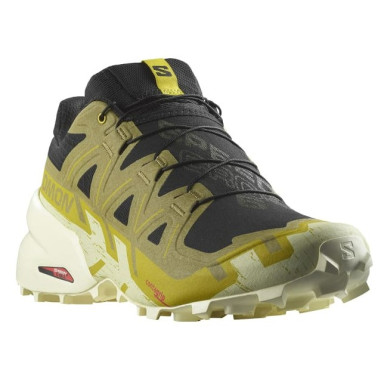 Chaussures Running SALOMON Homme SPEEDCROSS 6 Kaki Jaune Blanc