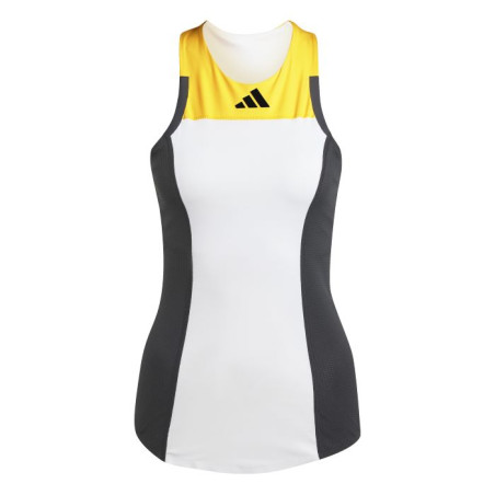 Debardeur ADIDAS Femme Y TANK PRO Blanc Noir Jaune PE 2024