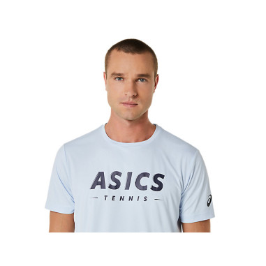 T Shirts ASICS Tennis Homme MEN COURT TENNIS GRAPHIC Bleu PE 2023