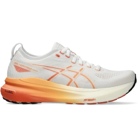 Chaussures Running ASICS Femme GEL KAYANO 31 Blanc Orange AH 2024