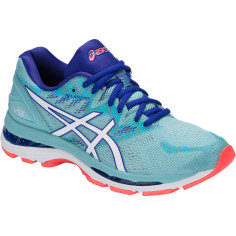 Chaussures Running ASICS Femme GEL NIMBUS 20 Bleu Blanc Porcelaine PE 2018