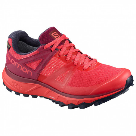 Chaussures Running SALOMON Femme TRAILSTER GTX W Rouge Rose PE 2019